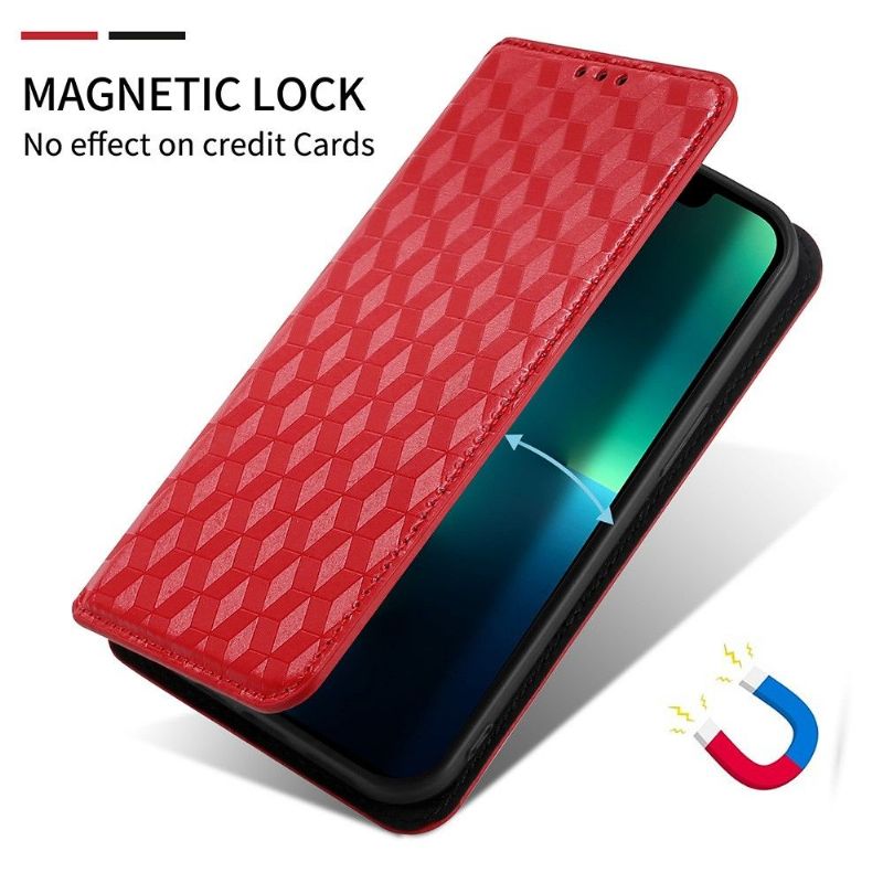 Kožené Pouzdro Na Xiaomi 12 Flipové Pouzdro Návrh Geometrie
