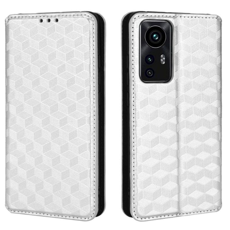 Kožené Pouzdro Na Xiaomi 12 Flipové Pouzdro Návrh Geometrie