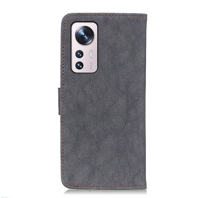 Kožené Pouzdro Na Xiaomi 12 Khazneh Retro Kožený Efekt