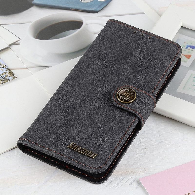 Kožené Pouzdro Na Xiaomi 12 Khazneh Retro Kožený Efekt