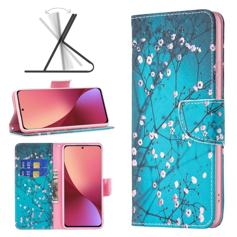 Kožené Pouzdro Na Xiaomi 12 Kvetoucí Větve