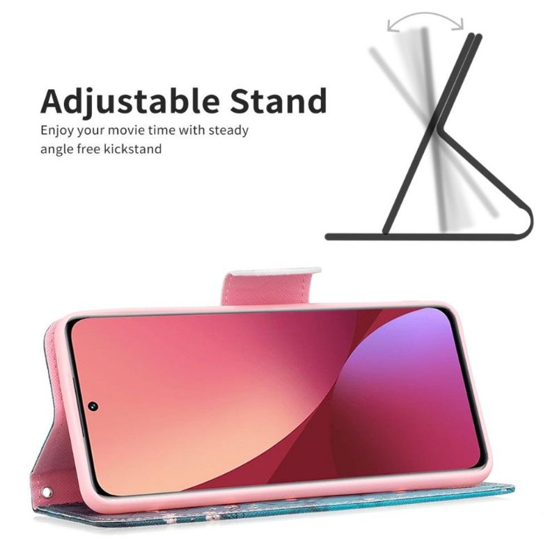 Kožené Pouzdro Na Xiaomi 12 Kvetoucí Větve