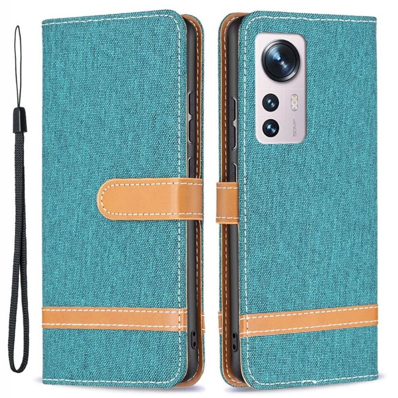 Kožené Pouzdro Na Xiaomi 12 Látkový Potah