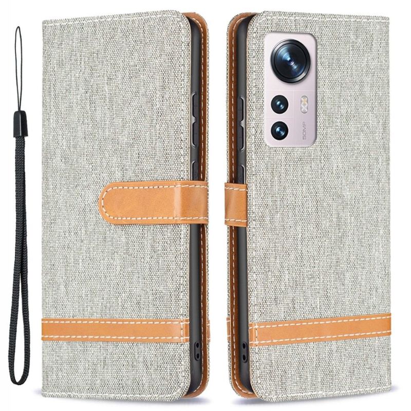 Kožené Pouzdro Na Xiaomi 12 Látkový Potah