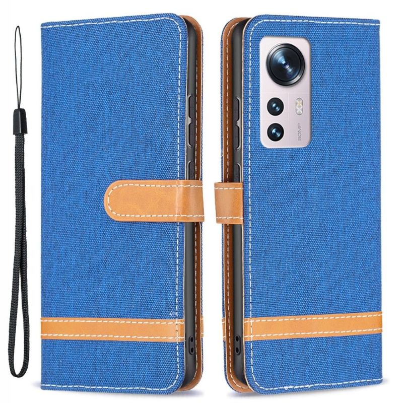 Kožené Pouzdro Na Xiaomi 12 Látkový Potah