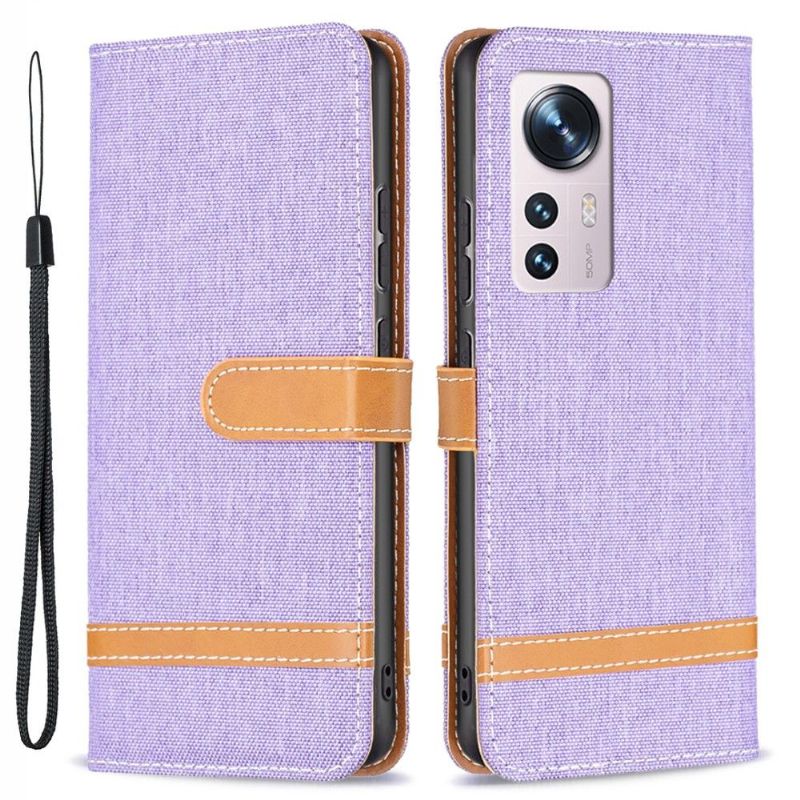Kožené Pouzdro Na Xiaomi 12 Látkový Potah