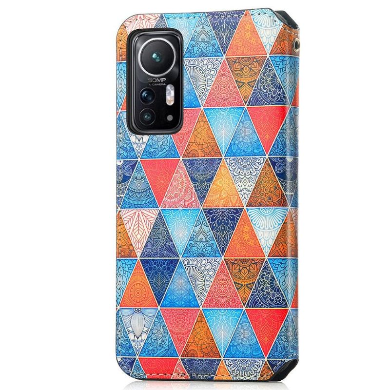 Kožené Pouzdro Na Xiaomi 12 Mandalový Kaleidoskop