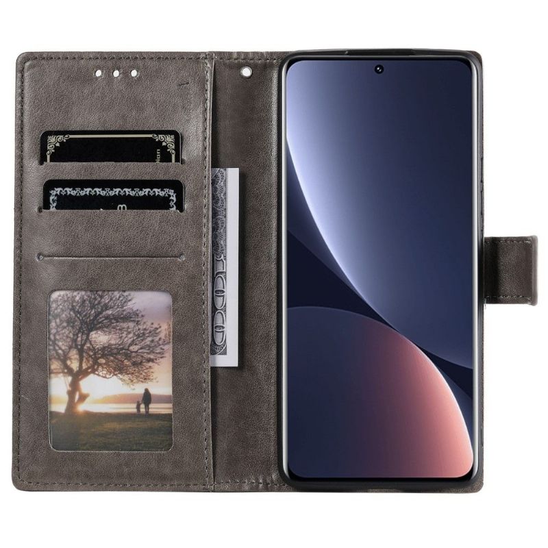 Kožené Pouzdro Na Xiaomi 12 Sluneční Mandala