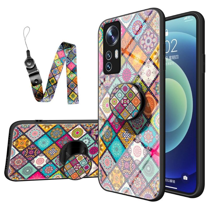 Kryt Na Xiaomi 12 Mandalový Kaleidoskop Se Stojanem