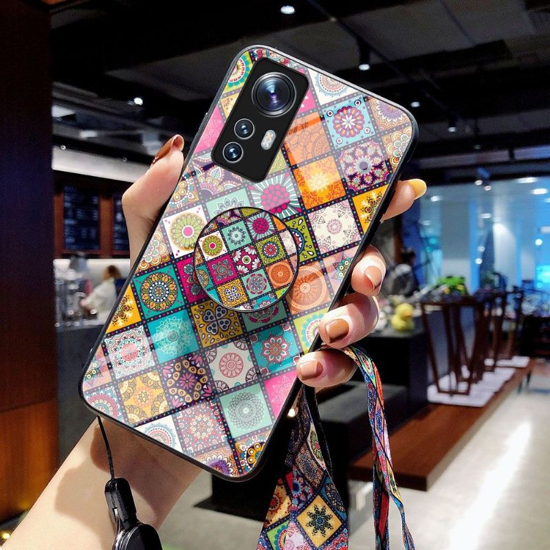 Kryt Na Xiaomi 12 Mandalový Kaleidoskop Se Stojanem