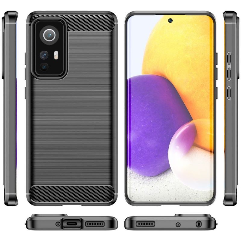 Kryt Na Xiaomi 12 Silikonový Kartáčovaný Efekt