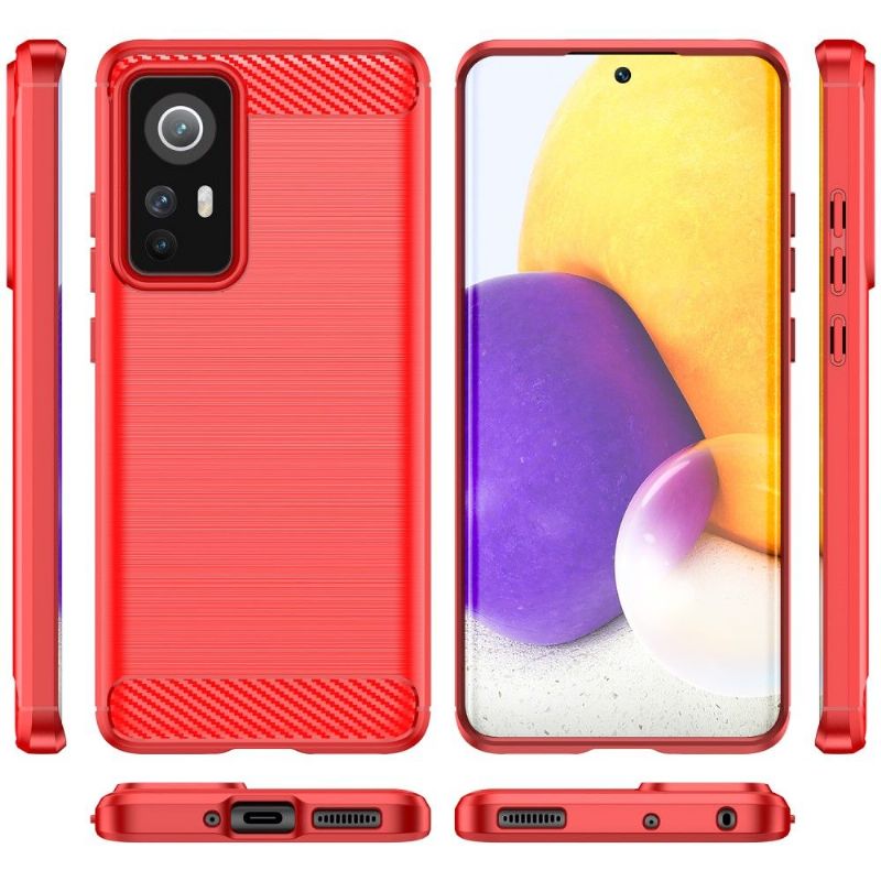 Kryt Na Xiaomi 12 Silikonový Kartáčovaný Efekt