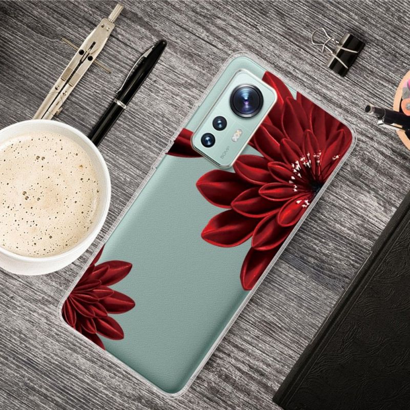 Kryty Na Mobil Na Xiaomi 12 Červené Okvětní Lístky