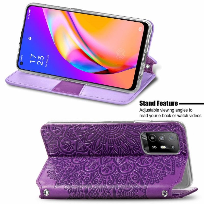Flipové Pouzdro Na Oppo A94 5G Elegantní Umělá Kůže Mandala