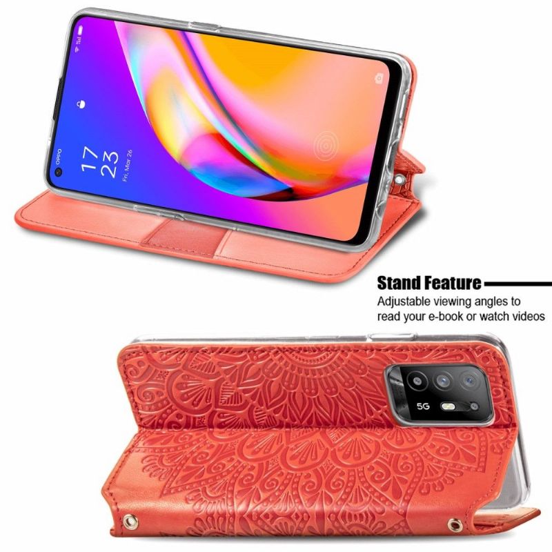Flipové Pouzdro Na Oppo A94 5G Elegantní Umělá Kůže Mandala