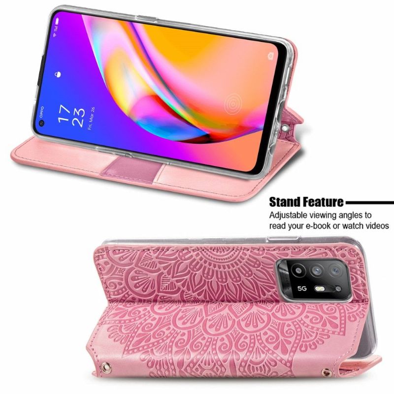 Flipové Pouzdro Na Oppo A94 5G Elegantní Umělá Kůže Mandala