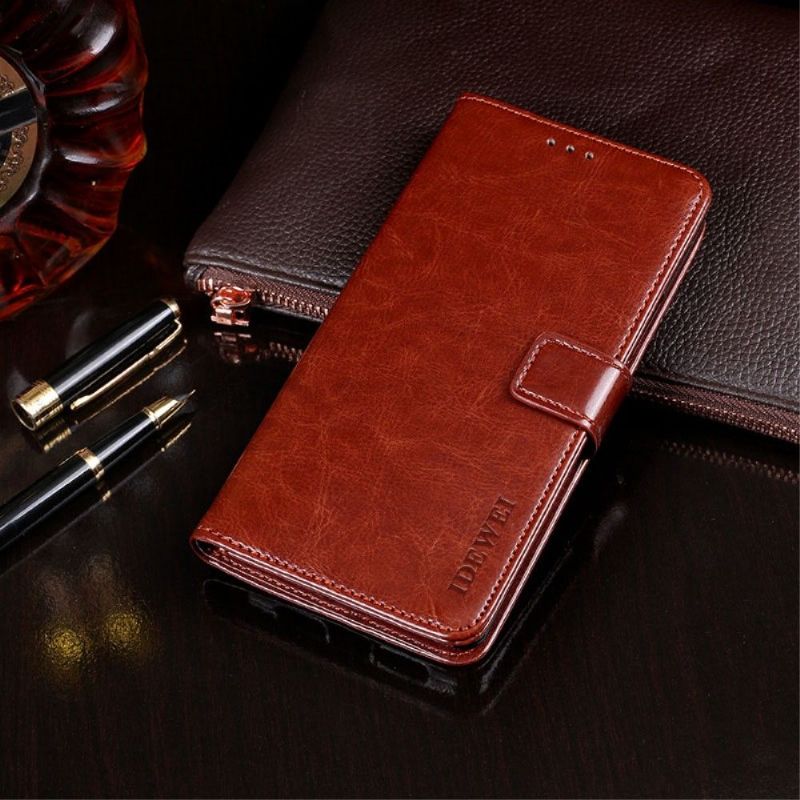 Flipové Pouzdro Na Oppo A94 5G Kožené Pouzdro Kožený Efekt Idewei Folio