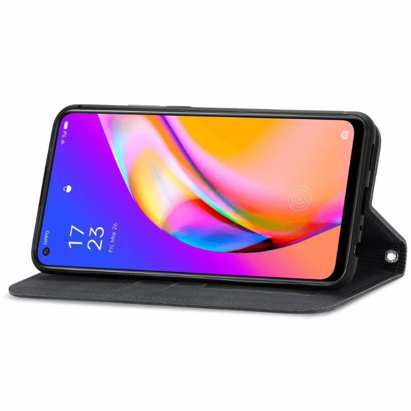 Flipové Pouzdro Na Oppo A94 5G Obchodní Retro