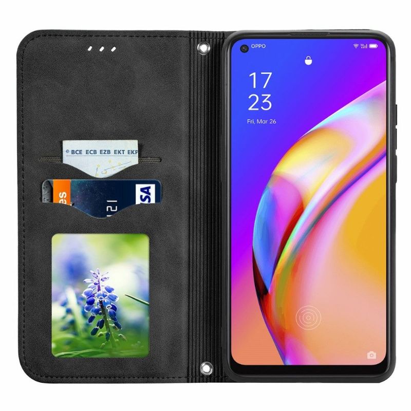 Flipové Pouzdro Na Oppo A94 5G Obchodní Retro