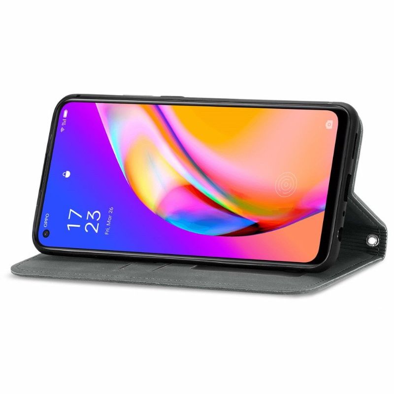 Flipové Pouzdro Na Oppo A94 5G Obchodní Retro