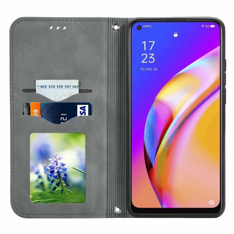 Flipové Pouzdro Na Oppo A94 5G Obchodní Retro