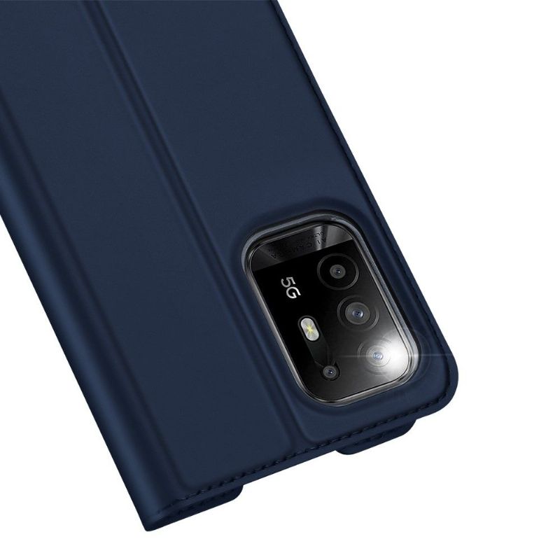 Flipové Pouzdro Na Oppo A94 5G Obchodní Saténový Efekt
