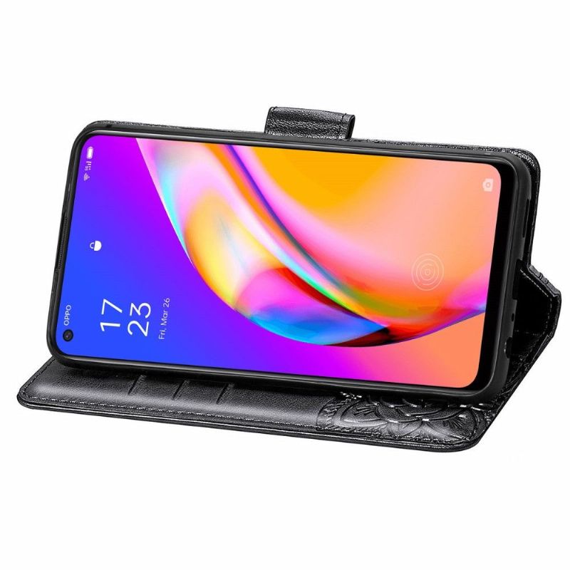 Flipové Pouzdro Na Oppo A94 5G Reliéfní Motýl