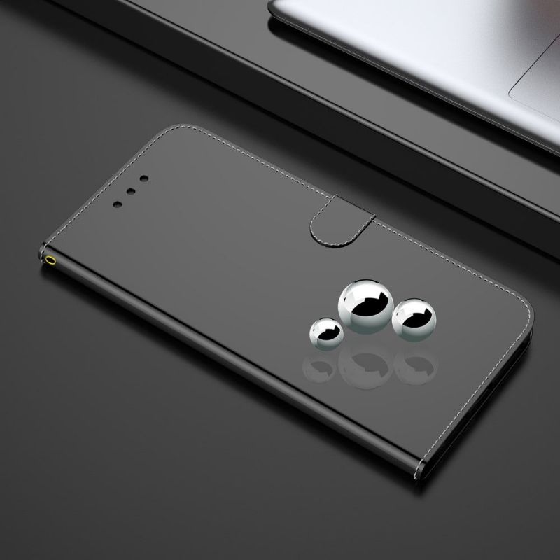 Flipové Pouzdro Na Oppo A94 5G Zrcadlový Efekt Z Umělé Kůže