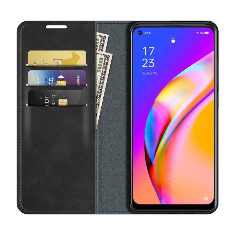Kožené Pouzdro Folio Na Oppo A94 5G Funkce Stojanu Z Umělé Kůže
