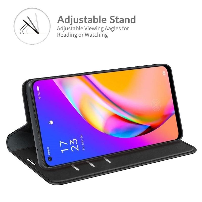 Kožené Pouzdro Folio Na Oppo A94 5G Funkce Stojanu Z Umělé Kůže