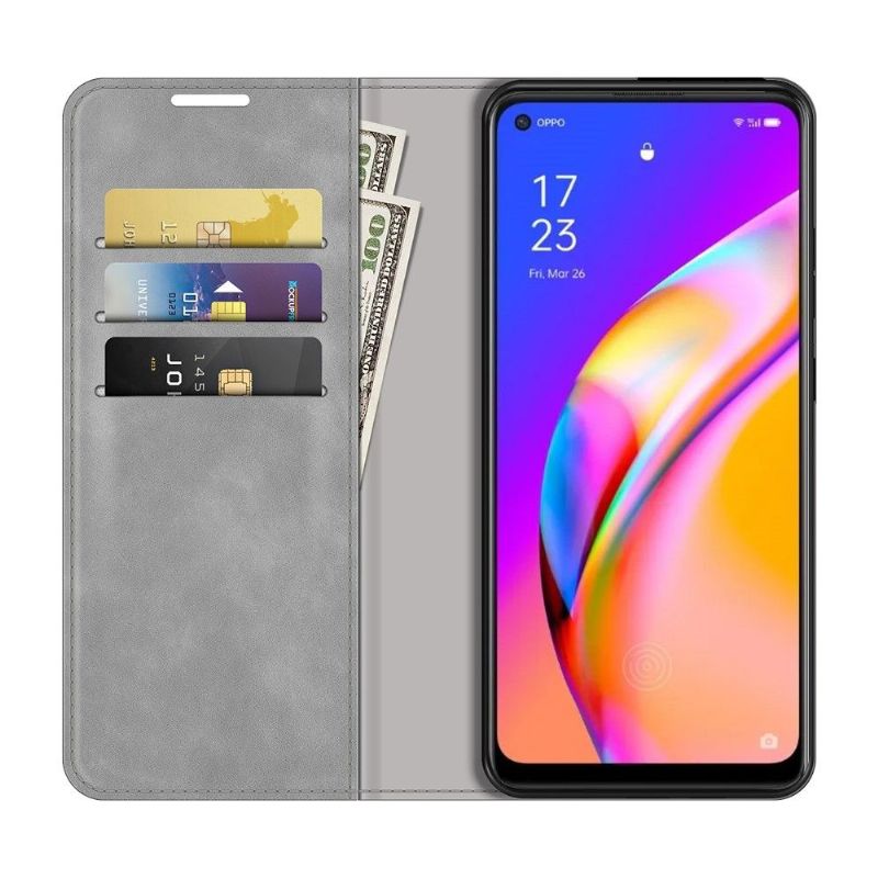 Kožené Pouzdro Folio Na Oppo A94 5G Funkce Stojanu Z Umělé Kůže