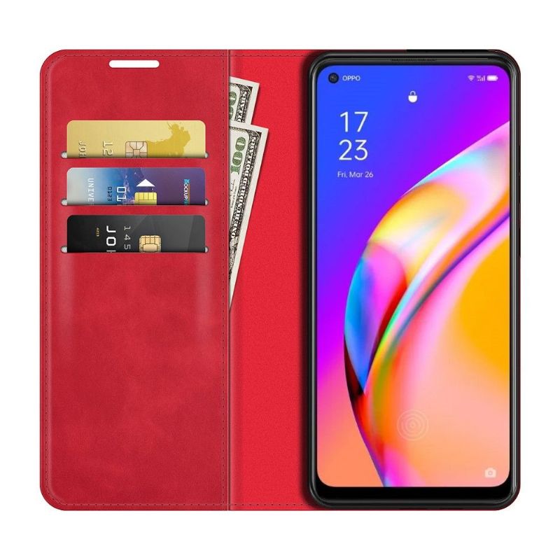 Kožené Pouzdro Folio Na Oppo A94 5G Funkce Stojanu Z Umělé Kůže