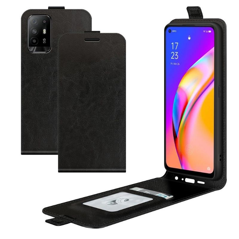 Kožené Pouzdro Na Oppo A94 5G Flipové Pouzdro Vertikální Umělá Kůže