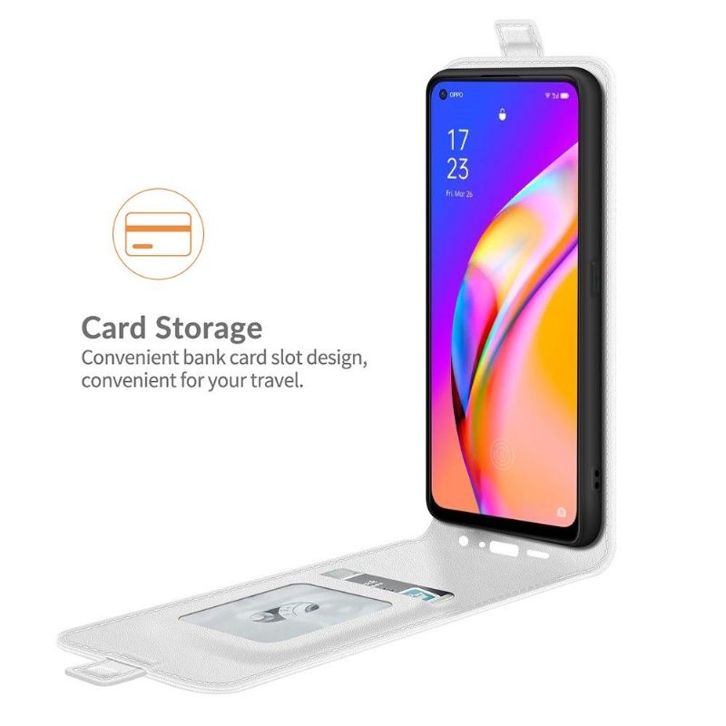 Kožené Pouzdro Na Oppo A94 5G Flipové Pouzdro Vertikální Umělá Kůže