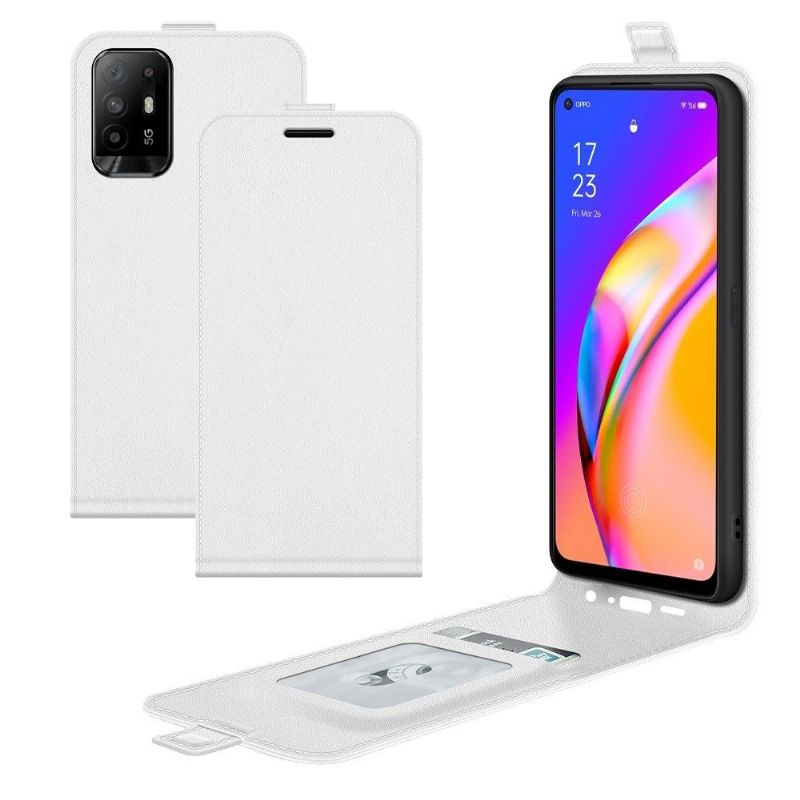 Kožené Pouzdro Na Oppo A94 5G Flipové Pouzdro Vertikální Umělá Kůže
