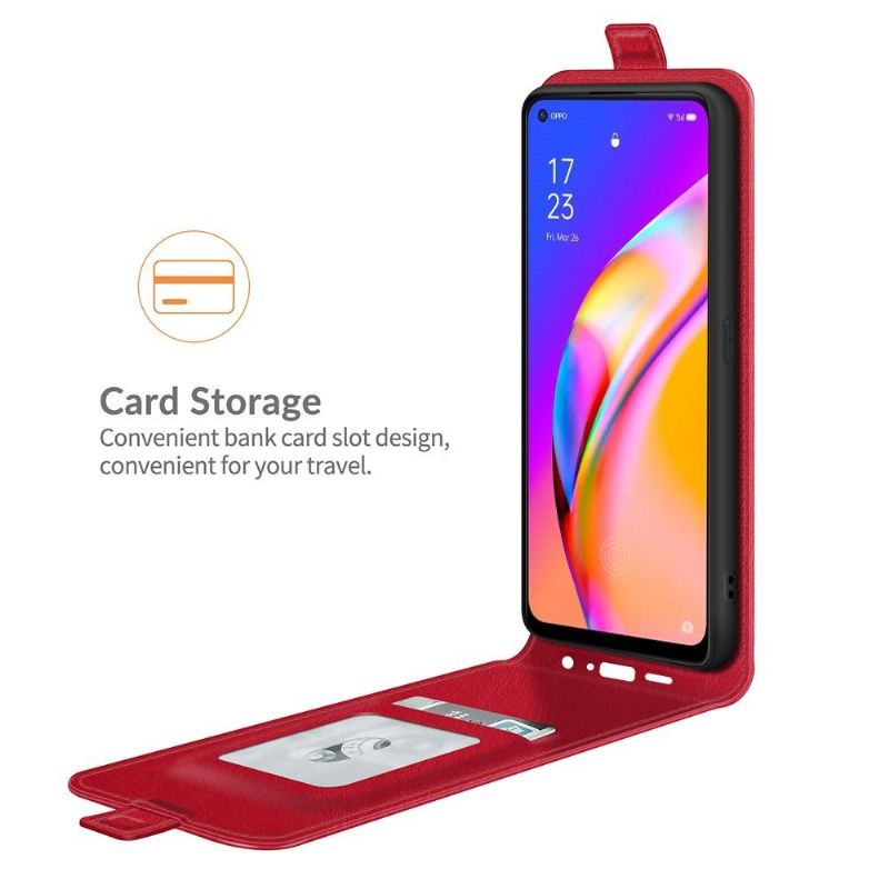 Kožené Pouzdro Na Oppo A94 5G Flipové Pouzdro Vertikální Umělá Kůže