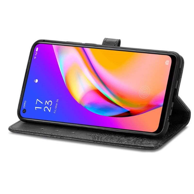 Kožené Pouzdro Na Oppo A94 5G Mandala Reliéf Z Umělé Kůže