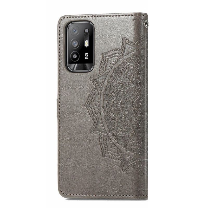 Kožené Pouzdro Na Oppo A94 5G Mandala Reliéf Z Umělé Kůže