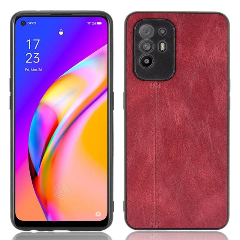 Kryt Na Oppo A94 5G Kožený Efekt