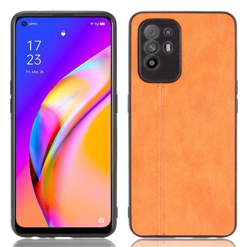 Kryt Na Oppo A94 5G Kožený Efekt