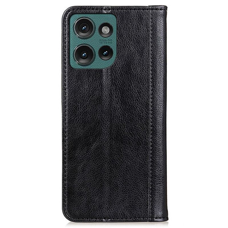 Kožené Pouzdro Folio Motorola Edge 50 Neo Štípaná Kůže