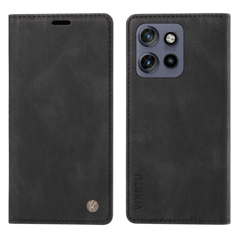 Kožené Pouzdro Motorola Edge 50 Neo Kryty Na Mobil Yikatu Suede Effect