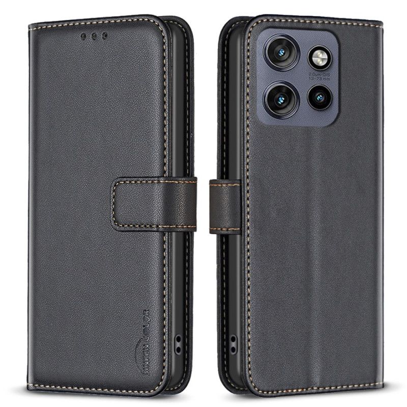 Kožený Kryt Motorola Edge 50 Neo Barva Binfen
