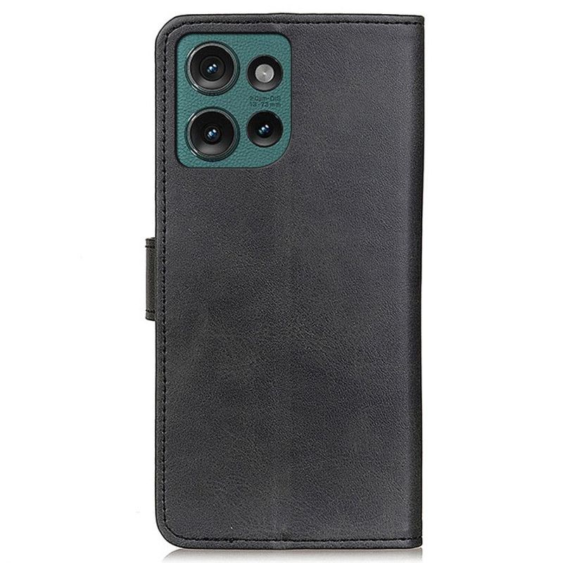 Kožený Kryt Motorola Edge 50 Neo Matná Umělá Kůže