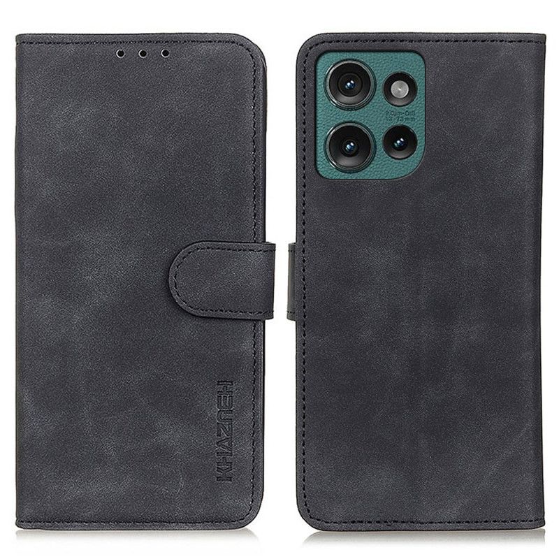 Kožený Kryt Na Motorola Edge 50 Neo Khazneh Suede Effect