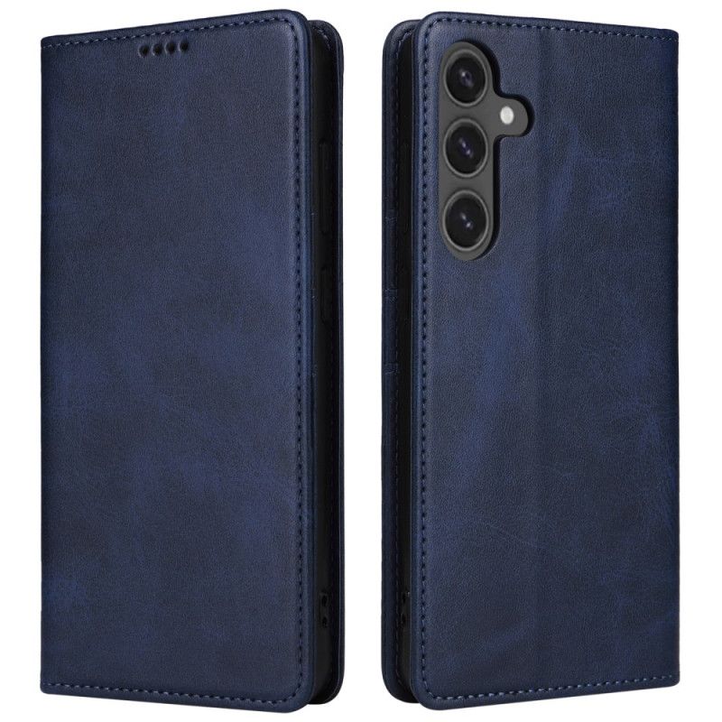 Kožené Pouzdro Folio Na Samsung Galaxy S24 Fe Kožený Efekt
