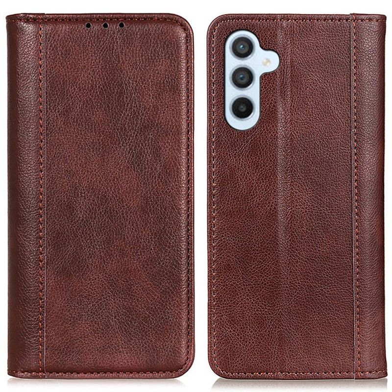 Kožené Pouzdro Folio Na Samsung Galaxy S24 Fe Kůže S Texturou Litchi