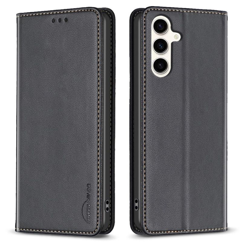 Kožené Pouzdro Folio Samsung Galaxy S24 Fe Barva Binfen