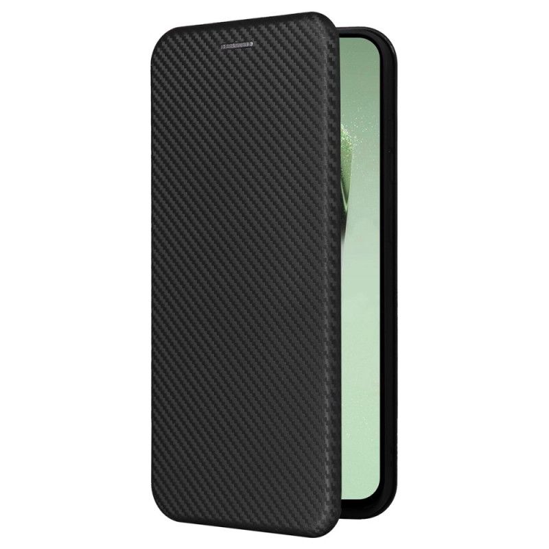 Kožené Pouzdro Folio Samsung Galaxy S24 Fe Textura Uhlíkových Vláken