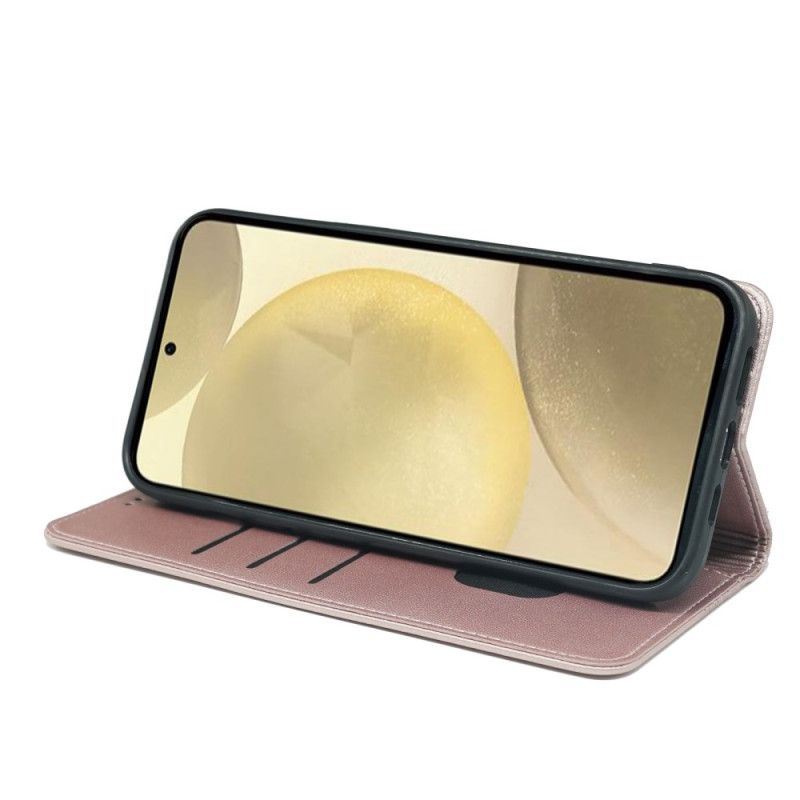 Kožené Pouzdro Folio Samsung Galaxy S24 Fe Čtyřlístek